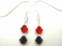 Swarovski red earrings