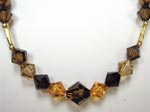 Swarovski brown and gold necklace