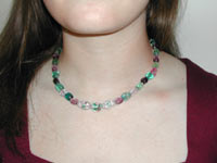 fluorite gemstone necklace