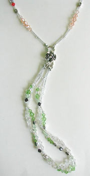 Twist and Dangle Crystal & Peridot from Peach